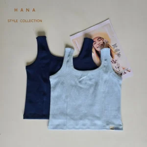 کراپ تاپ یقه خشتی کبریتی دخترانه مناسب استایل منیمال در دو رنگ آبی آسمونی و سورمه ای- لباس زنانه