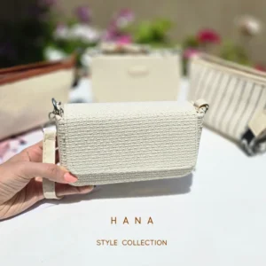 کیف کنفی زنانه با دسته زنجیری مناسب استایل مینیمال- لباس دخترانه