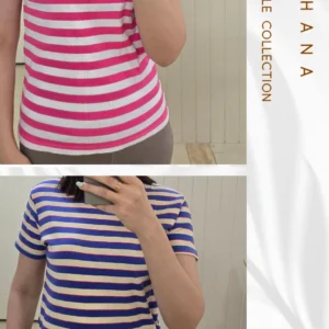 تنخور تیشرت کبریتی راه راه زنانه با استایل جذب- لباس دخترانه