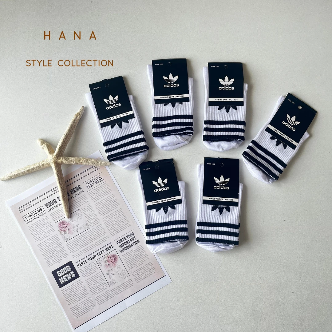 جوراب نیم ساق آدیداس سفید زنانه و مردانه برای باشگاه- لباس دخترانه