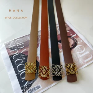 کمربند تسمه 3 سانت سگک فلزی Loewe- لباس زنانه