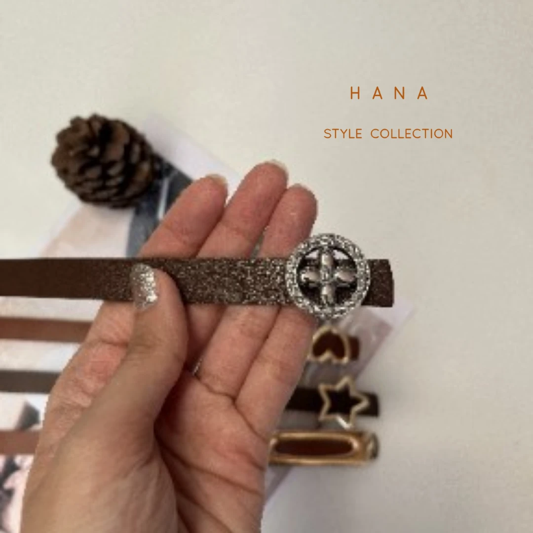 کمربند تسمه ۱.۵ سانت سگک دایره دخترانه مناسب استایل مینیمال- لباس زنانه