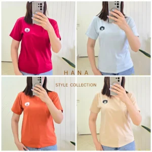 تنخور تیشرت نرمال دخترانه با طرح دخترک مو فرفری- لباس زنانه