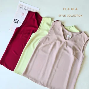 تاپ یقه هفت الیزه زنانه از برند هانا استایل در سه رنگ سبز، زرشکی و کرم- لباس دخترانه