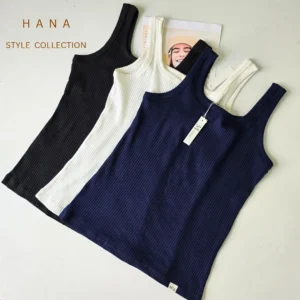 تاپ یقه خشتی کبریتی دخترانه در سه رنگ سفید، مشکی و سورمه ای- لباس دخترانه شیک مینیمال