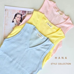 تاپ یقه هفت کبریتی زنانه در سه رنگ صورتی، زرد کره ای، آبی آسمانی - لباس دخترانه