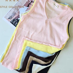 تاپ یقه هفت کبریتی دخترانه با جزییات رنگبندی مناسب استایل تابستان- لباس زنانه