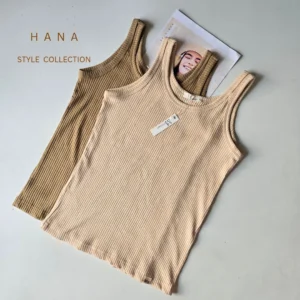 تاپ یقه گرد کبریتی دخترانه در دو رنگ کرم و نسکافه ای- لباس زنانه