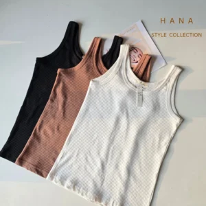 تاپ یقه گرد کبریتی زنانه در سه رنگ مشکی، سفید و نسکافه ای- لباس دخترانه