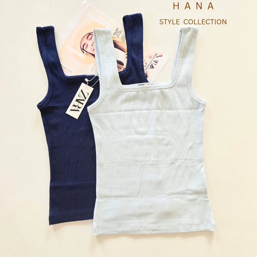 تاپ یقه خشتی کبریتی دخترانه زارا در دو رنگ آبی آسمانی و سورمه ای ای- لباس زنانه