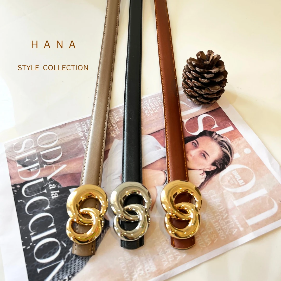 کمربند تسمه ۲.۵ سانت سگک فلزی بولگاری زنانه- لباس دخترانه