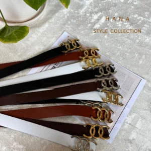 کمربند زنانه تسمه 3 سانت با سگک فلزی المپیک در رنگبندی کاربردی- لباس زنانه شیک