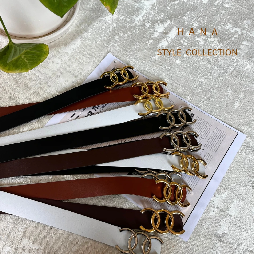 کمربند زنانه تسمه 3 سانت با سگک فلزی المپیک در رنگبندی کاربردی- لباس زنانه شیک