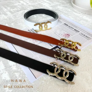 کمربند زنانه تسمه 3 سانت با سگک فلزی المپیک- لباس زنانه شیک