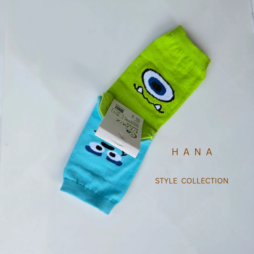 جوراب مچی تا به تا باب اسفنجی دخترانه با ترکیب رنگ سبز و آبی - لباس دخترانه مینیمال