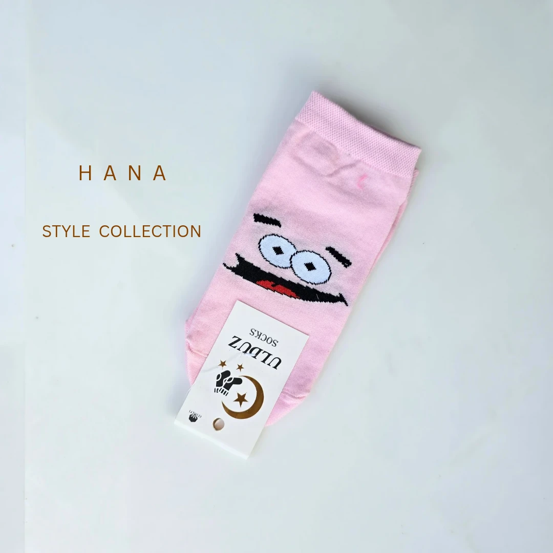 جوراب مچی کارتونی صورتی دخترانه- لباس زنانه