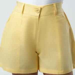 تنخور شلوارک نخ پنبه زرد دخترانه- لباس زنانه شیک