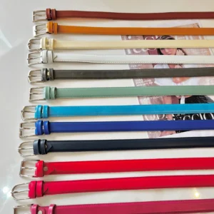 کمربند دوردوخت 2.5 سانت زبانه دار زنانه مناسب استایل روزمره- لباس دخترانه شیک