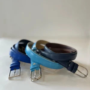 کمربند دوردوخت 2.5 سانت زبانه دار دخترانه در رنگبندی آبی و سورمه ای- لباس زنانه