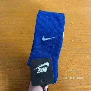 جوراب ساق بلند نایک زنانه و مردانه رنگ آبی کاربنی