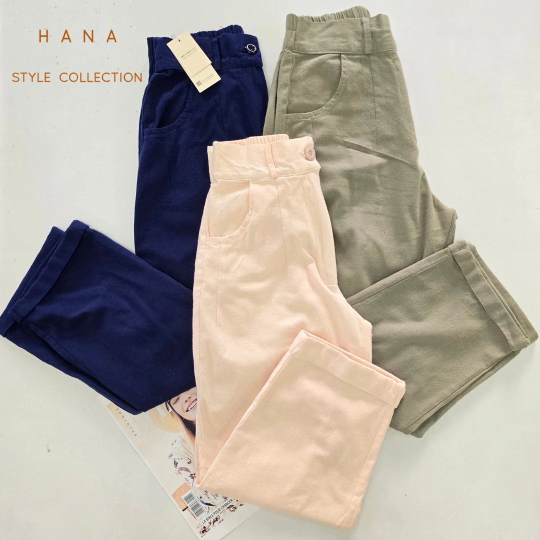 شلوار لینن زنانه در سه رنگ سبز، سورمه ای و گلبهی- لباس دخترانه