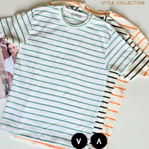 تیشرت کبریتی راه راه زنانه