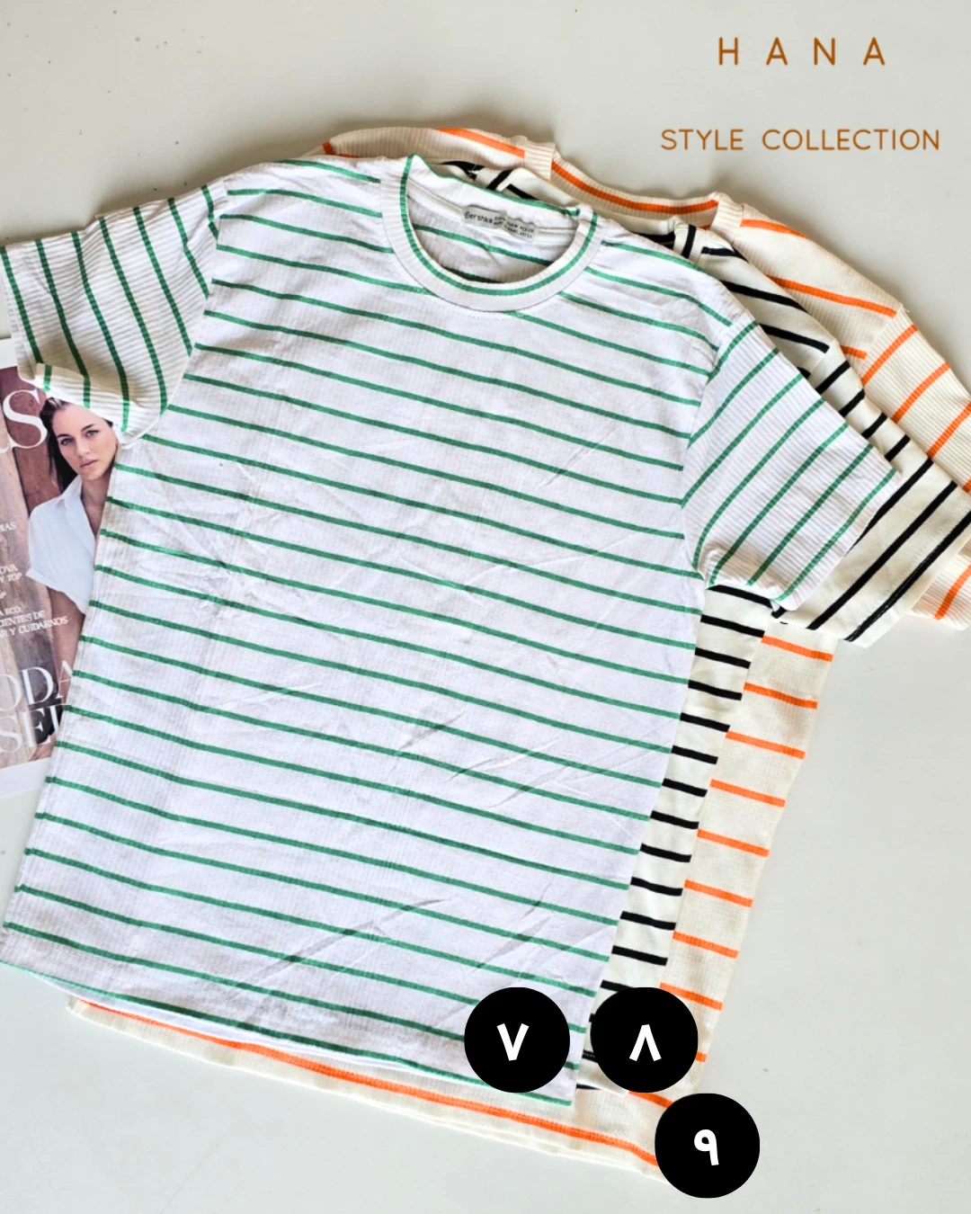 تیشرت کبریتی راه راه زنانه