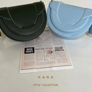 کیف نیم گرد چرمی دخترانه در دو رنگ آبی و سبز- لباس زنانه