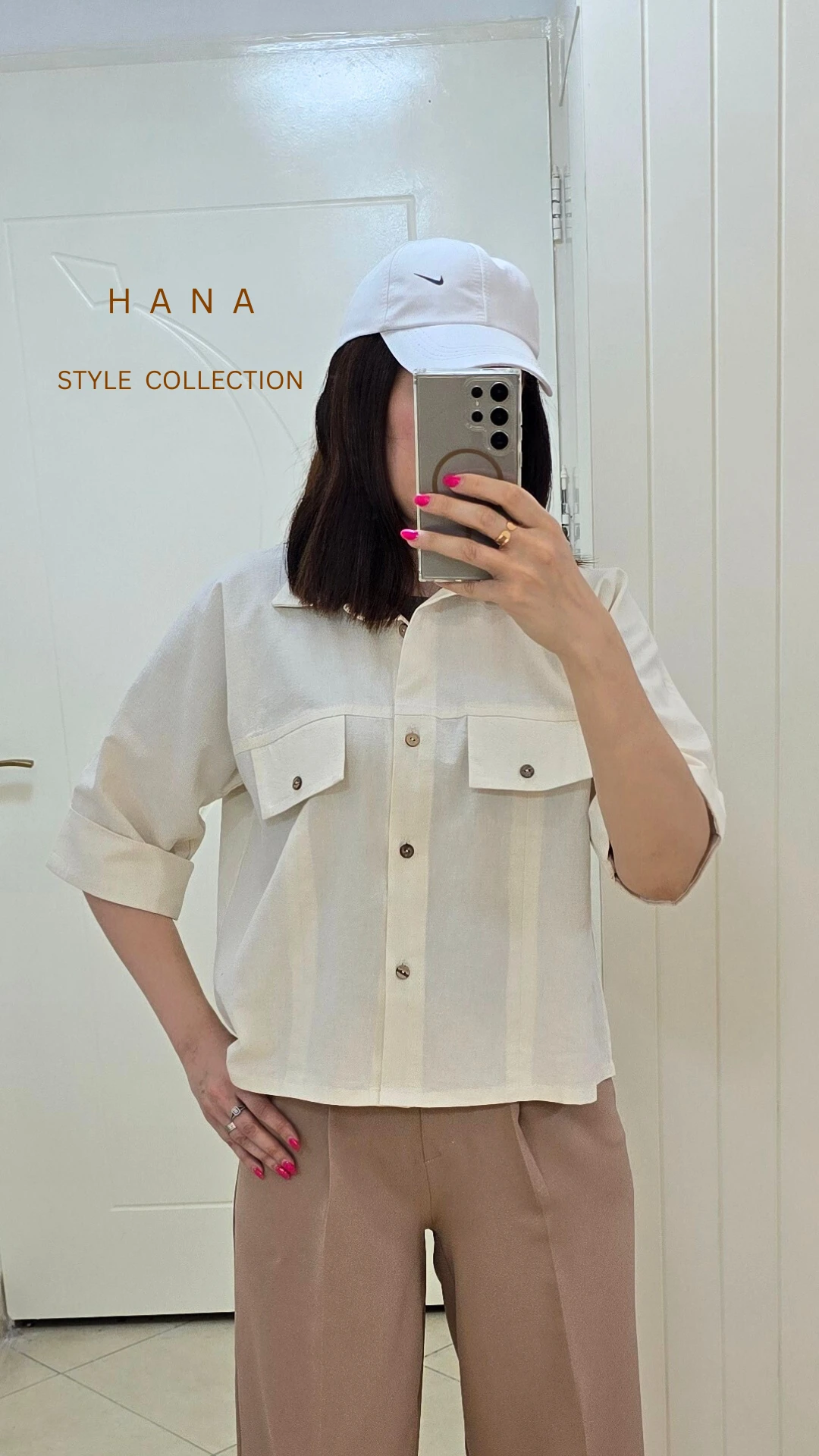 تنخور شومیز باکسی کرم لینن زنانه مناسب استایل تابستانی - لباس دخترانه