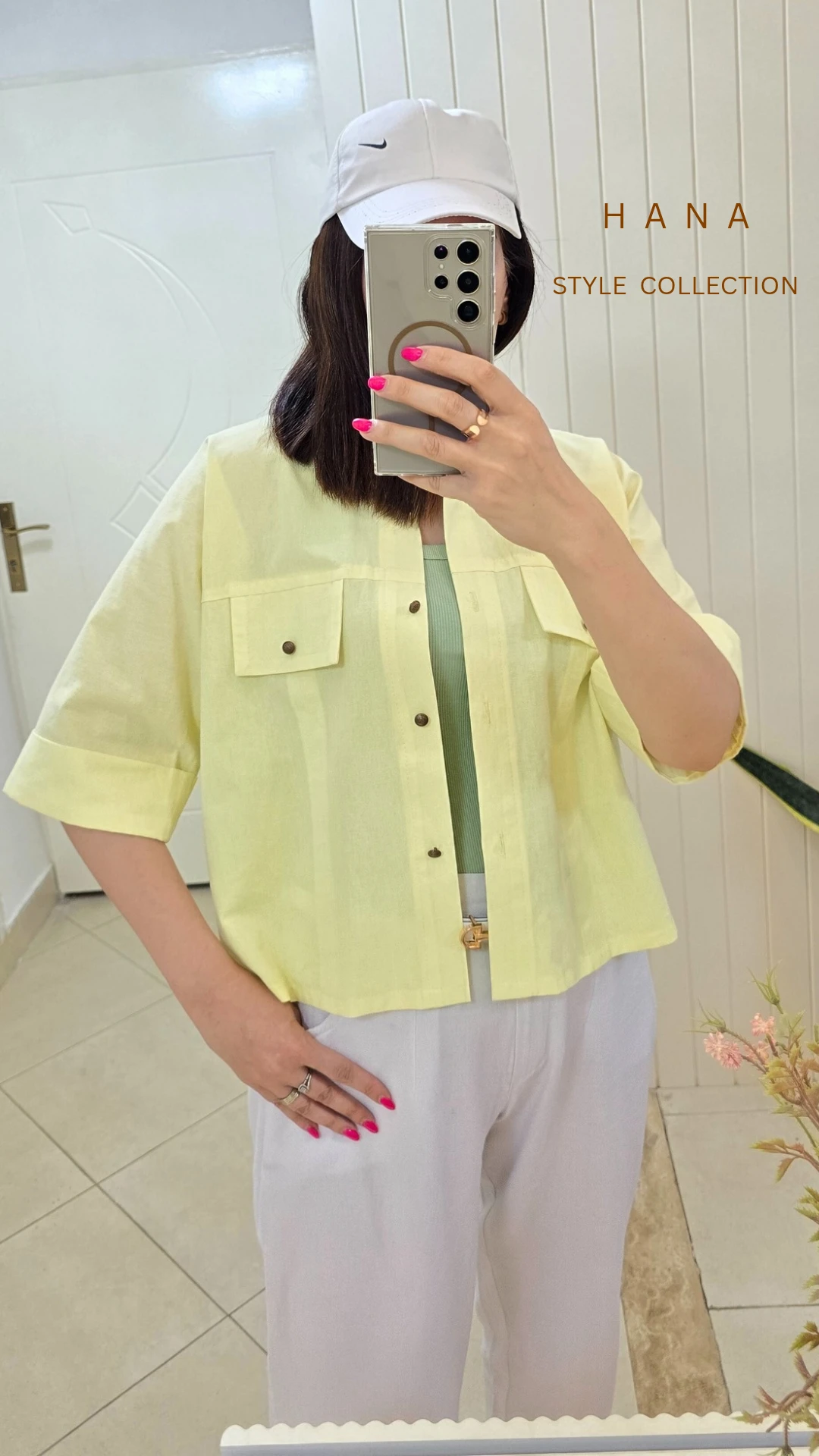 شومیز باکسی زرد کره ای