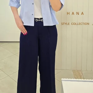 تنخور شومیز باکسی آبی لینن زنانه مناسب استایل تابستان و بهار- لباس دخترانه