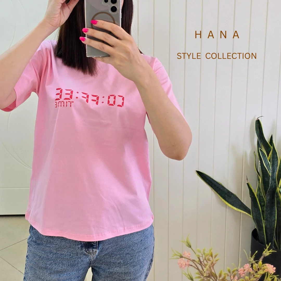 تنخور تیشرت صورتی سوپرپنبه دخترانه با طرح چاپی coffee مناسب استایل روزمره- لباس زنانه شیک