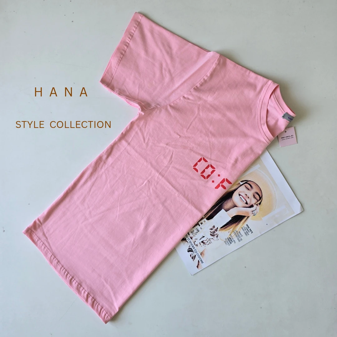 تیشرت صورتی سوپرپنبه زنانه با طرح چاپی coffee - لباس دخترانه