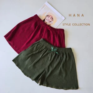 شورتک راحتی کبریتی زنانه در دو رنگ سبز و زرشکی - لباس دخترانه مینیمال