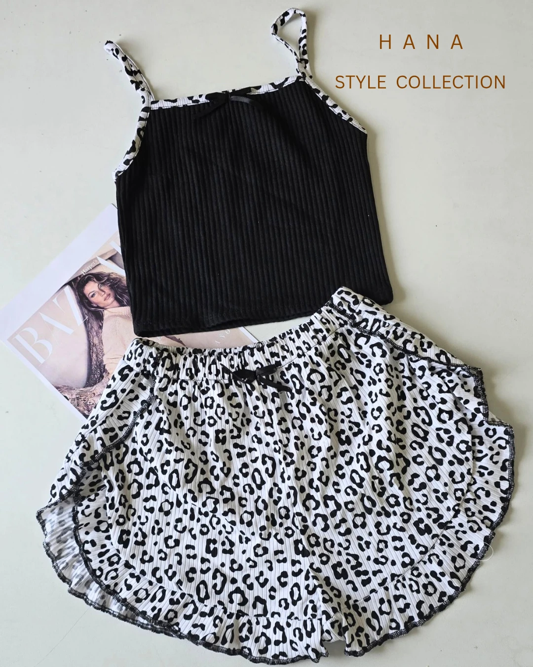 ست تاپ شلوارک راحتی