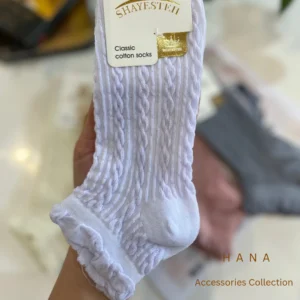 جوراب مچی لب دالبری گندمی سفید زنانه- لباس دخترانه شیک