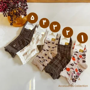 جوراب نیم ساق طرح دار زنانه در 5 طرح متنوع- لباس دخترانه