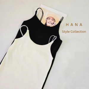 سارافون بندی کبریتی زنانه در دو رنگ سفید و مشکی- لباس دخترانه مینیمال