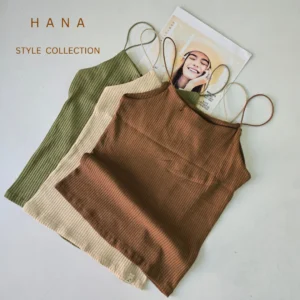 تاپ بند ماکارون کبریتی زنانه با رنگبندی قهوهای، کرم و سبز- لباس دخترانه