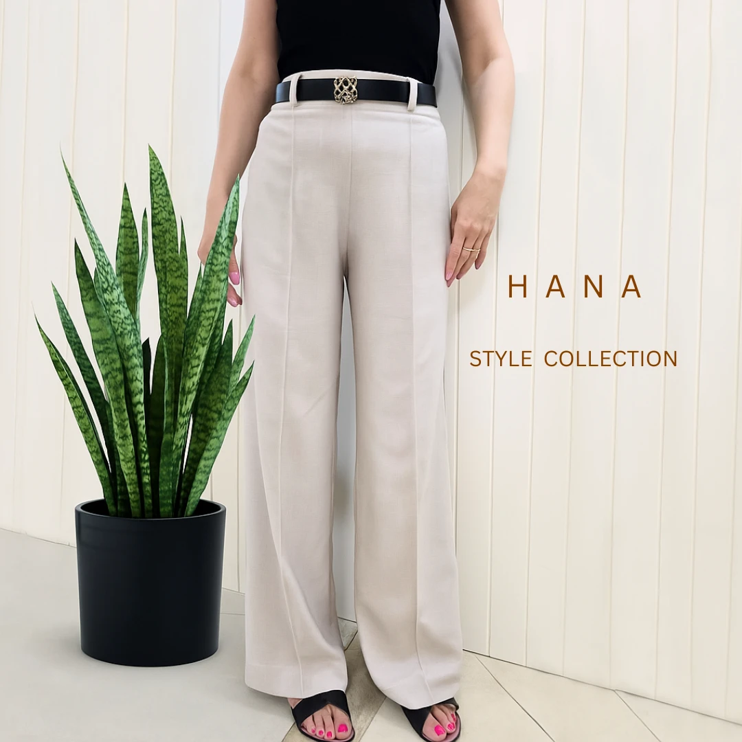 تنخور شلوار دخترانه لینن اسلپ کرم مناسب بهار و تابستان- لباس زنانه