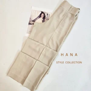 شلوار دخترانه لینن اسلپ کرم مناسب استایل تابستانی- لباس زنانه شیک