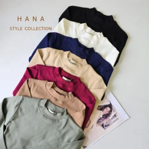 بلوز کراپ آستین بلند یقه ایستاده آستین فینگردار زنانه- لباس دخترانه