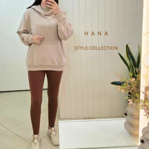 تنخور هودی کرم کلاهدار دورس سه نخ داخل کرک دخترانه- لباس زنانه شیک