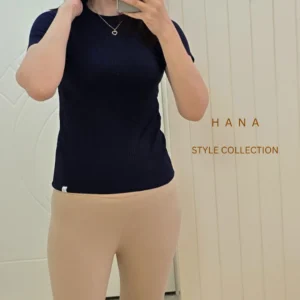 تنخور تیشرت سورمه ای یقه ایستاده کبریتی دخترانه مناسب فصل پاییز- لباس پاییزه