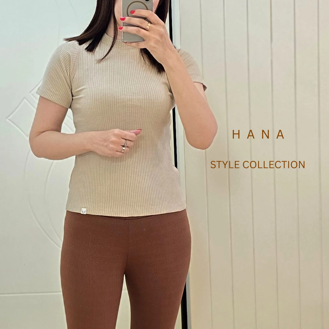 تنخور تیشرت کرم یقه ایستاده کبریتی زنانه مناسب فصل پاییز- لباس دخترانه شیک