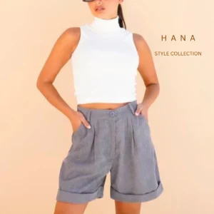 تنخور کراپ تاپ سفید یقه اسکی کبریتی زنانه مناسب استایل پاییز و زمستان- لباس دخترانه