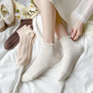 تنخور جوراب مچی لب دالبری گندمی سفید دخترانه- لباس زنانه شیک