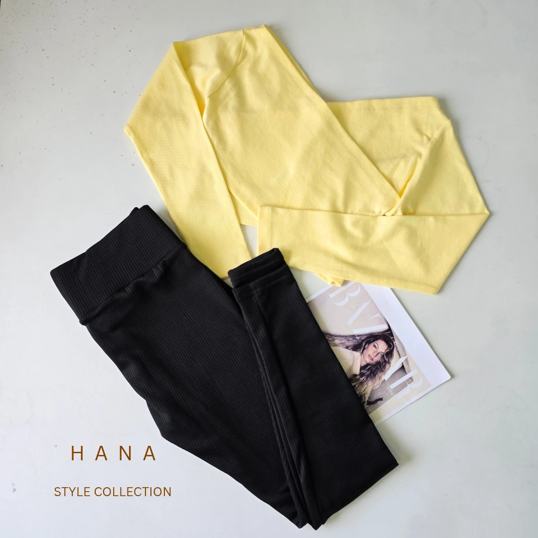 ست لگ کبریتی توکرک با کراپ چپ و راستی دخترانه- لباس زنانه