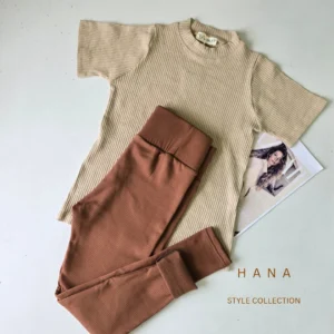 ست لگ کبریتی داخل کرک با تیشرت یقه ایستاده زنانه- لباس دخترانه مینیمال