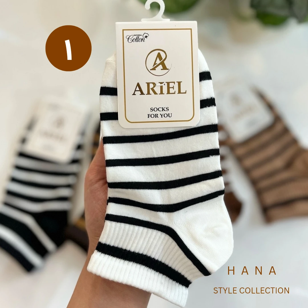 جوراب مچی سفید مشکی رینگی زنانه- لباس دخترانه